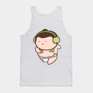 Kenta jogging with apple ipod Tank Top